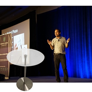 Podio Transparente, Podio Acrílico Móvil Portátil para Conferencias, Discursos, Restaurantes, Bodas y Oficina - Product Image 4