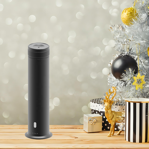 Diffuseur d'arômes de luxe silencieux pour hôtel, rechargeable par USB, contrôlé par application, cylindrique, argenté et noir, sans eau, grand modèle tour - Product Image 3