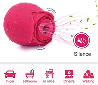 Vibrateur Rose en Gros Rechargeable par USB, 10 Modes de Vibration, Étanche, Jouet Sexuel pour Femmes avec Stimulation Clitoridienne et des Mamelons