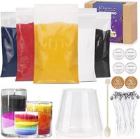 Ensemble de bougies en perles de neige, ensemble de sable pour bougies DIY, rechargeable pour la fabrication de bougies pour Halloween, Thanksgiving, Noël, mariage, fête