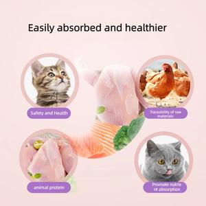 شرائط القط Wanpy يورو واحد شفط القط الكبار الحبوب الرطبة مختلطة مع دبوس الشعر المغذي وجبات خفيفة القط - Product Image 4