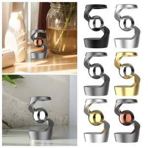 Jouet de bureau anti-stress, sculpture cinétique, jouet de bureau flottant, gyroscope, décoration de bureau, métal, plastique, pour adultes - Product Image 5