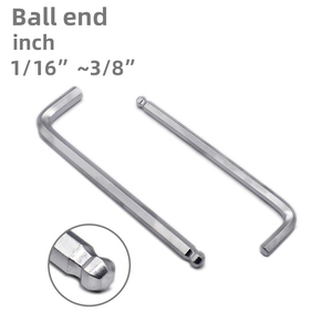 Pollici formato Hex chiave <span class=keywords><strong>A</strong></span> <span class=keywords><strong>Brugola</strong></span> con la sfera naso end chiave 1/16 5/64 3/32 1/8 5/32 3/16 1/4 5/16 3/8 chiave crV utensili <span class=keywords><strong>a</strong></span> mano in acciaio - Product Image 1