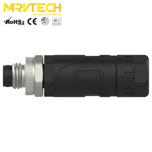 Marvtech Male 3 4 Pin A-code Waterproof Straight Field Wirable signal <b>Camera</b> Connector - Product Image 4