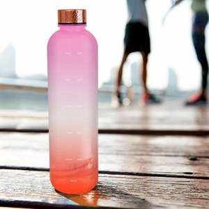 Botella Deportiva de 1 Litro con Marcador de Tiempo, Tapa de Boca Pequeña Esmerilada, Material PP, para Camping y Hervir Agua - Product Image 2