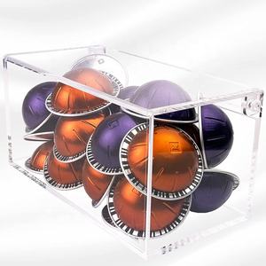 Porte-dosette de café en acrylique Transparent moderne, boîte de rangement pour Capsules de café avec couvercle à charnière pour Capsules Nespresso <span class=keywords><strong>Vertuo</strong></span> K Cups - Product Image 1