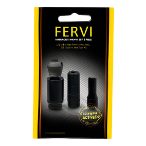 Jeu de clés à douilles à chocs Fervi, 3 pièces, embout de 1/2 pouce, kit d'outils à douilles hexagonales métriques - Product Image 2