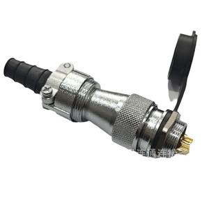 Conector de aviación redondo Wf20, resistente al agua, de 2 a 15 pines, de aleación de zinc, chapado en oro, conector de cobre para aplicaciones de CC - Product Image 1
