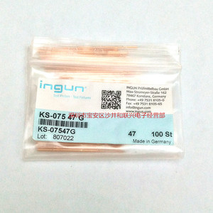 Conector de prueba de cobre Ingun KS-075 47 G 75mil para piezas de instrumentos de sondeo - Product Image 2