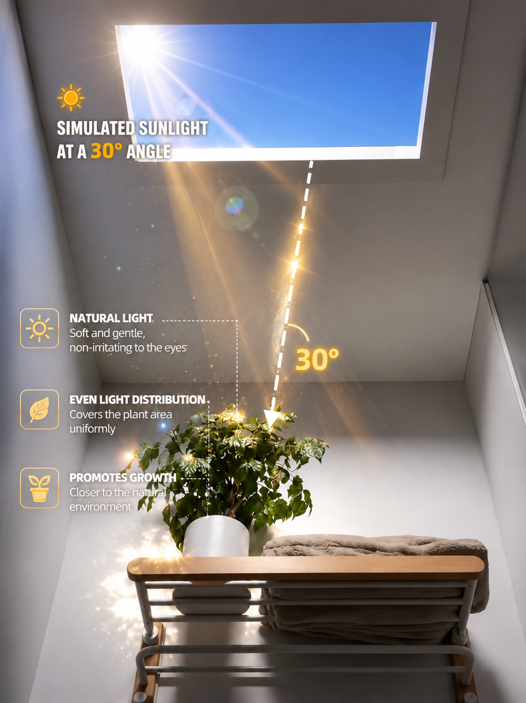 JINK SkyView Minimalist LED Smart Skylight Curtain with App & Voice Control for Villas Apartments and Luxury Interiors · image 3