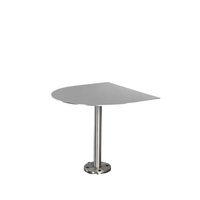 Table à manger moderne en acier inoxydable de style industriel minimaliste italien, ronde, 2 places, pour hôtel, petites salles à manger