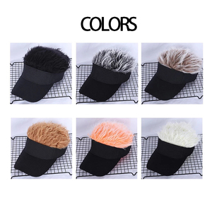 Casquette de golf avec toupet intégré, visière solaire, chapeau amusant pour hommes et femmes, perruque à cheveux pointus - Product Image 4