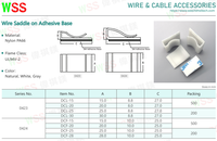 Clips de câble en plastique professionnels 94V0 94V2 Kits de pinces de câble de Machine Clips de câble auto-adhésifs