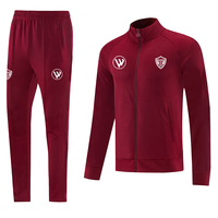 Chaqueta de Fútbol para Hombre, Personalizada con Logotipo, Impresión por Transferencia de Calor, Transpirable, de Secado Rápido, 100% Poliéster, Diseño Moderno, para Entrenamiento
