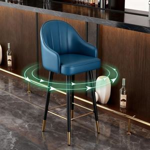 Silla de Comedor Minimalista de Estilo <span class=keywords><strong>Italiano</strong></span>, Taburete de Cuero de Alta Gama con Patas Metálicas para Uso Doméstico - Product Image 2