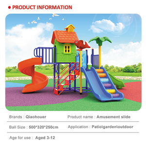 Giá rẻ công viên giải trí trẻ em sử dụng ngoài trời chơi sân chơi nhựa Slide để bán - Product Image 2