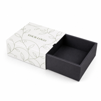 Boîte de rangement pour bijoux imprimée, emballage cadeau, boîte en papier rigide avec logo personnalisé et insert en velours pour collier et bracelet