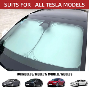 Xiangta accessoires modèle 3/Y toutes saisons <span class=keywords><strong>pare</strong></span>-<span class=keywords><strong>brise</strong></span> de voiture 170T 190T 210T <span class=keywords><strong>pare</strong></span>-soleil de voiture avec pochette de rangement automobile - Product Image 3
