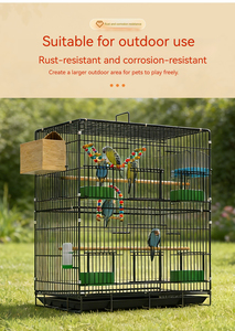 屋内外兼用、繁殖鳥用、折りたたみ式スチールワイヤー製吊り下げ式鳥かご（卸売） - Product Image 3