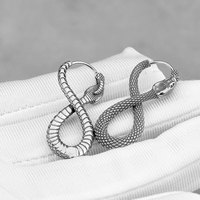 Boucles d'oreilles créoles en acier inoxydable, style punk européen et américain, serpent roi, boucle facile, bijoux d'oreille unisexe