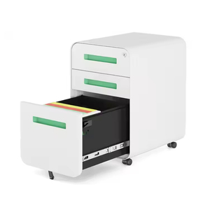 ตู้เก็บเอกสารเหล็กพร้อมล็อค, ตู้เก็บเอกสารเหล็ก3ลิ้นชักสำหรับบ้านสำนักงานใต้โต๊ะ - Product Image 3