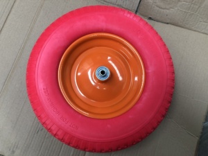 16 인치 4.00-8 PU 폼 타이어 휠 농장 산업 수레 사용을위한 다채로운 디자인 - Product Image 3