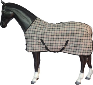 Soft Cotton <b>Fleece</b> Horse Rug With Comfortable Nylon Lining Year-Round Use Summer <b>Sheet</b> With Fabric Mesh Shell - Product Image 2