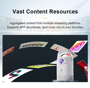 เครื่องฉายวิดีโอเกมแบบพกพาขาตั้งได้ลำโพงแอนดรอยด์13ระบบแอนดรอยด์อัจฉริยะ1080P แอนดรอยด์แบบโต้ตอบ3D - Product Image 3