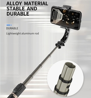 Nouveau stabilisateur portable Q08 2026 avec perche à selfie pliable, trépied dissimulé et télécommande sans fil à 360 degrés pour appareil photo