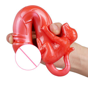 Yeni varış köpek şekilli yanlış penis kadın seks ürünleri TPE yapay penis yetişkinler için - Product Image 4