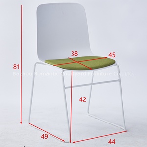Luxury Dining <strong>Chairs</strong> Soft Seats Customized Different Colors Plastic Stacking Metal Legs Cushion Seat Dining <strong>Chairs</strong> - Product Image 5