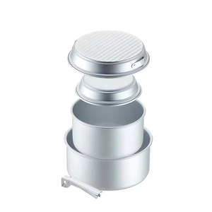 Ensemble de cuisine de camping portable pour l'extérieur, en aluminium léger, multifonctionnel, pour la randonnée, le pique-nique et les voyages - Product Image 3