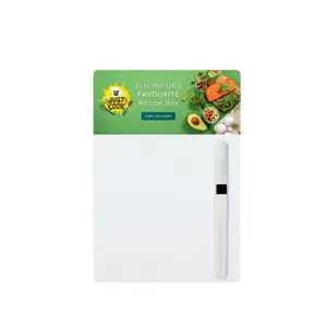 A4 사이즈 드라이 와이프 마그네틱 메모 보드, 맞춤형 인쇄 냉장고 마그네틱 통지 보드