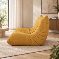 QINUO Ensemble de canapés modulaires modernes en tissu, compressés sous vide, avec fauteuil-lit pliant en mousse compressée et tissu extensible