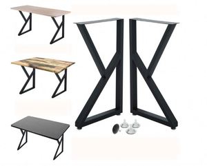 Industrial Modern Black Iron <b>Table</b> <b>Legs</b> Customizable for Outdoor Kitchen Dining Furniture - Product Image 1