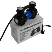 Pompe à air portable pour camping-cars, 12V DC, 30mm de diamètre, double cylindre, matériau ABS, 180W, 60L/Min, 150PSI, manomètre à aiguille, directement de l'usine