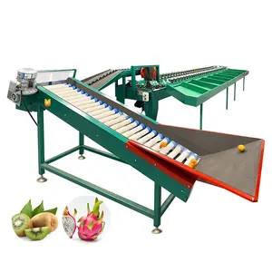 New Brand Electronic Apple Chilli Kiwi Persimmon Grader Mangosteen Round Fruit Roller Sorting Machinery Peach Grading Machine