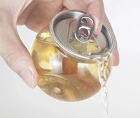 200ml ronde groothandels PET plastic fles van aluminium voor vloeistoffen, lege drankenfles met schroefdop voor dranken, sap, koffie