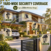 Outdoor açık 4MP kablosuz güneş 4G yönlendirici Wi-Fi kamera kiti IP66 su geçirmez 200m istikrarlı ağ güneş güvenlik kamera sistemi