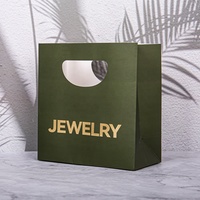 Bolsa de regalo de papel con asa de lámina dorada y logotipo personalizado, bolsa de compras de fábrica para joyería, gafas, uso en supermercado