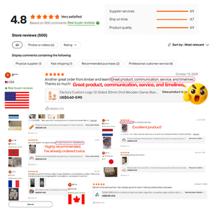 نرد خشبي من خشب الزان الداكن، مطبوع بالنقاط الذهبية، لألعاب الطاولة، شعار مخصص، تصنيع المصنع الأصلي، بيع بالجملة - Product Image 5