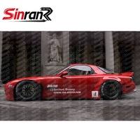 Faldones Laterales Estilo RB para RX7 FD FD3S 1992-2002, 2 Piezas, Fibra de Carbono FRP, Fibra de Vidrio, Pieza de Repuesto para Mejora de Carrocería Ancha Exterior