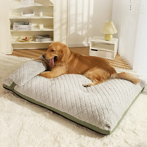 Cama para Perros Portátil con Diseño a Cuadros Ecológica, Cálida para Invierno, Desmontable y Lavable, para Perros Grandes - Product Image 4