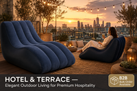 Fauteuil gonflable moderne, canapé-lit, fauteuil de cinéma, siège floqué portable pour l'extérieur et la chambre