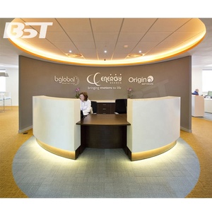 Đồ Nội Thất Hình Tròn Cong Bàn Tiếp Tân Lớn Thiết Kế Quầy Tiếp Tân Khách Sạn Salon Hiện Đại - Product Image 3