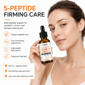 Sérum raffermissant GHK-Cu 5 peptides avec <span class=keywords><strong>acide</strong></span> <span class=keywords><strong>hyaluronique</strong></span>, hydratant, lissant, anti-rides, anti-âge, pour une peau éclatante - Product Image 2