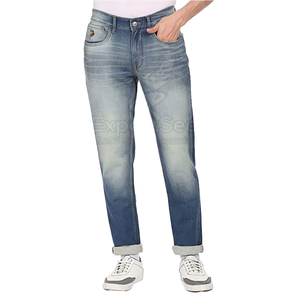 Pantalones Vaqueros Casuales de Alta Calidad para Hombre, Color Sólido, Última Versión, Más Vendidos, Talla Grande, Estilo Recto, Lavado Claro, Tejido de Punto - Product Image 4