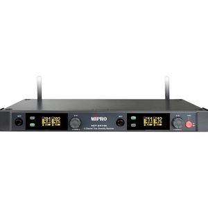 MIPRO Custom Logo OEM ODM 2.4GHz Quad <b>Receiver</b> With Graphic OLED Digital <b>Wireless</b> For Professional Conference Center System - Product Image 1