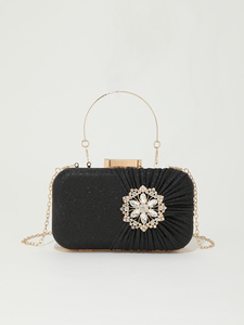 Bell 2025 Luxury Branded Ladies Gold Square Fashion Handbags Wholesale Crossbody <b>Clutch</b> Chain Strap <b>Wedding</b> Party Evening - Product Image 3