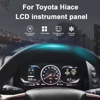 Cluster Digital 12.3 inci untuk Toyota Hiace 2019-2024 instrumen dasbor mobil Panel Cluster pengukur kecepatan pemutar Multimedia LCD